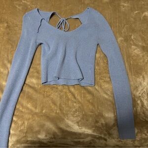 Arizona Jean Company Light Blue Knit Crop Top